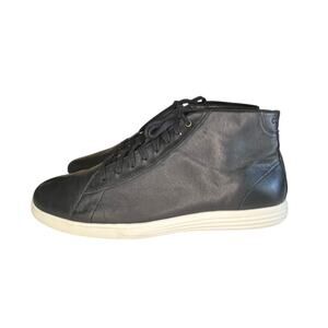 Mens Cole Haan Grand OS Leather Sneakers Size 10 Black White